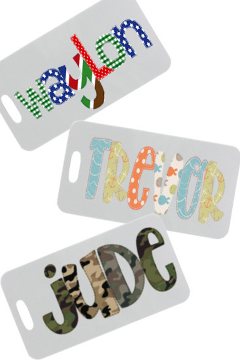 Personalized Alphabet Soup Bag Tag | 48 Alpha Choices |Back to School