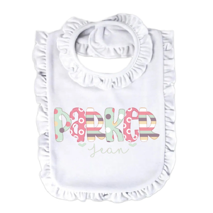Personalized Alphabet Soup Baby Bib