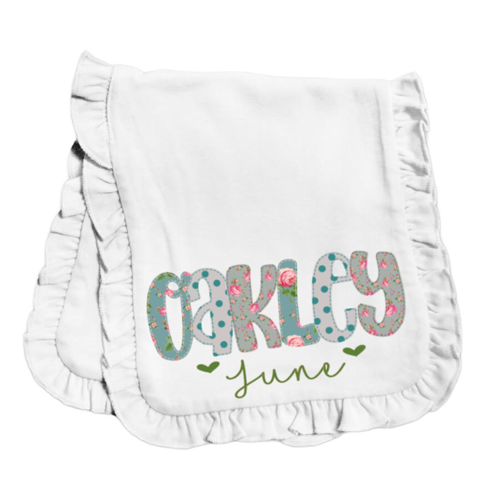 Personalized Alphabet Soup Burp Cloth