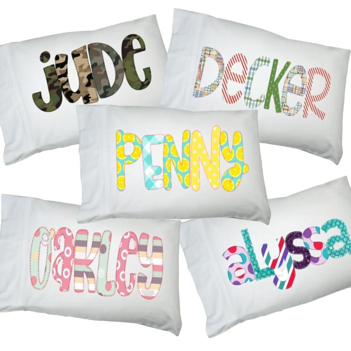 Personalized Alphabet Soup Pillowcase | 48 Alpha Choices