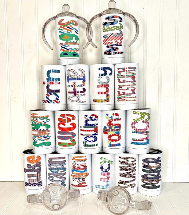 Personalized Alphabet Soup Sippy Cup | 2 Lids | 48 Alpha Choices