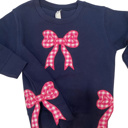  Split Bow Gingham Applique Sweatshirt Kids | 6 Color Options