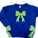  Split Bow Gingham Applique Sweatshirt Kids | 6 Color Options