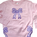 Split Bow Gingham Applique Sweatshirt Kids | 6 Color Options