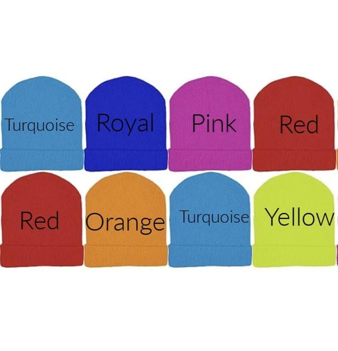 Kids Name Patch Beanie Personalized