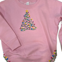  Christmas Tree Lights Sweatshirt with Split Hem Kids