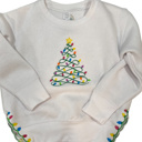  Christmas Tree Lights Sweatshirt with Split Hem Kids