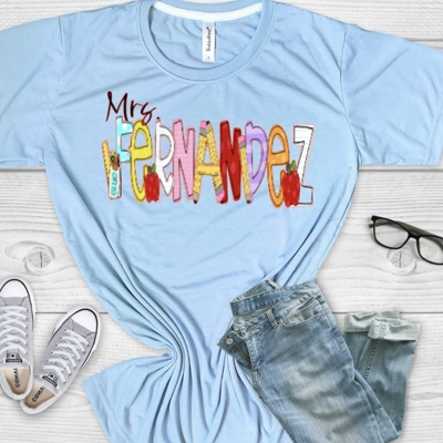 Personalized Teacher Tee with Name