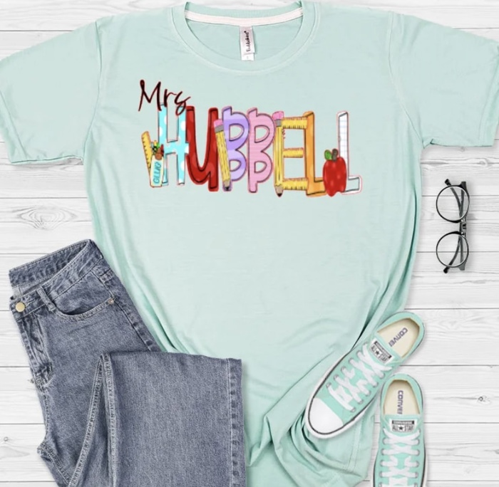 Personalized Teacher Tee with Name