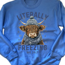  Literally Freezing Highland Cow Sweatshirt | Cozy Season