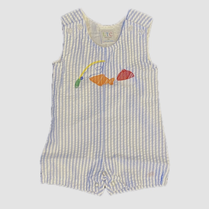Fishing Theme Embroidered JonJon | Sizes 3M-3T