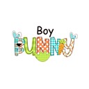 Boy Bunny Bunny Ear Easter Bucket Personalized | 6 Fonts