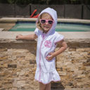  Girla Ruffled Swim Cover Up Monogrammed Personalized | 4 Colors