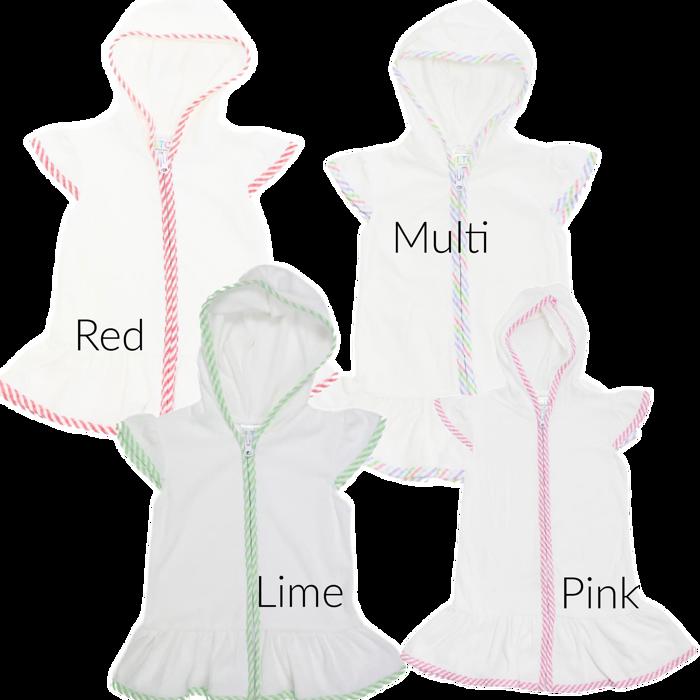 Girla Ruffled Swim Cover Up Monogrammed Personalized | 4 Colors