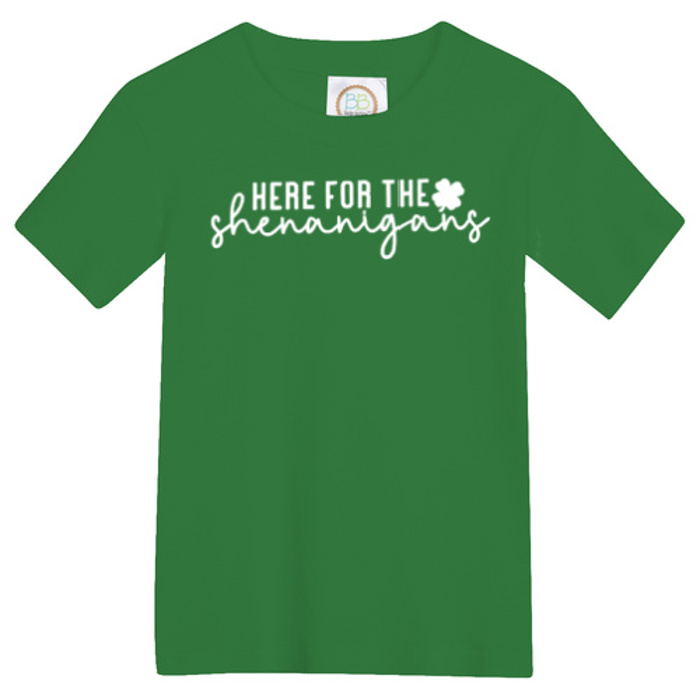 Shenanigans Embroidered St Pats Tee | Sizes 2T-10Y