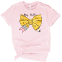  Pencil Bow with Teacher Name Tee