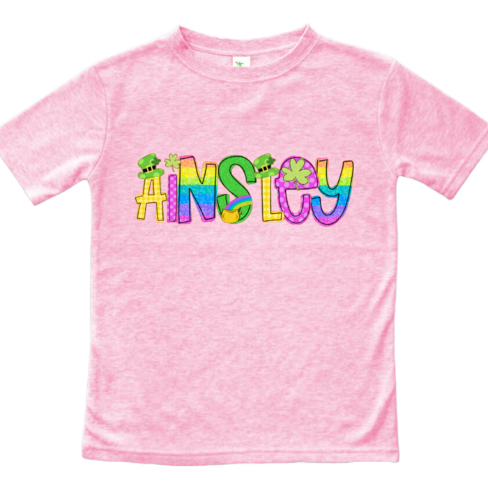 St. Patricks Day Name Tees Personalized | Sizes 2T-10Y