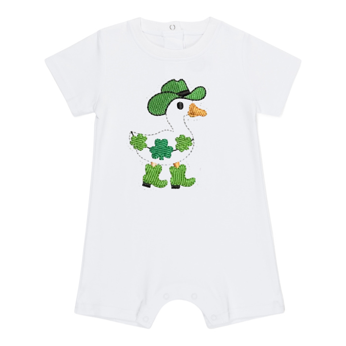 St. Patrick's Day Goose Romper