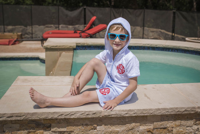 Boys Unisex Swim Cover Up Monogrammed | 4 Colors