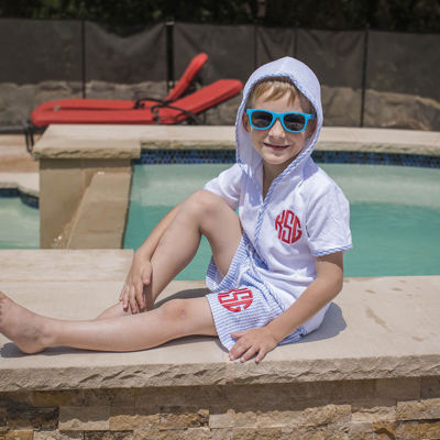 Boys Unisex Swim Cover Up Monogrammed | 4 Colors