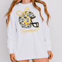  Floral Football Helmet Spirit Tee Adult | 10 Color Options