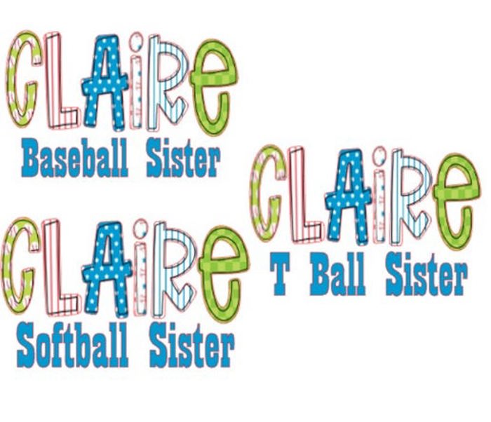 Baseball Team Spirit Name Tees Personalized