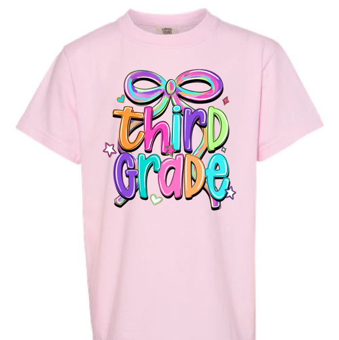 Back TO School Bow Grade Tee