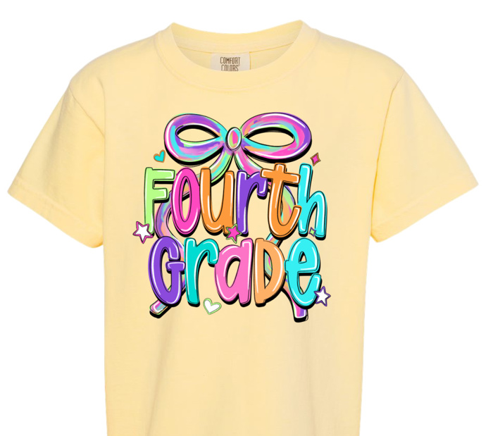 Back TO School Bow Grade Tee
