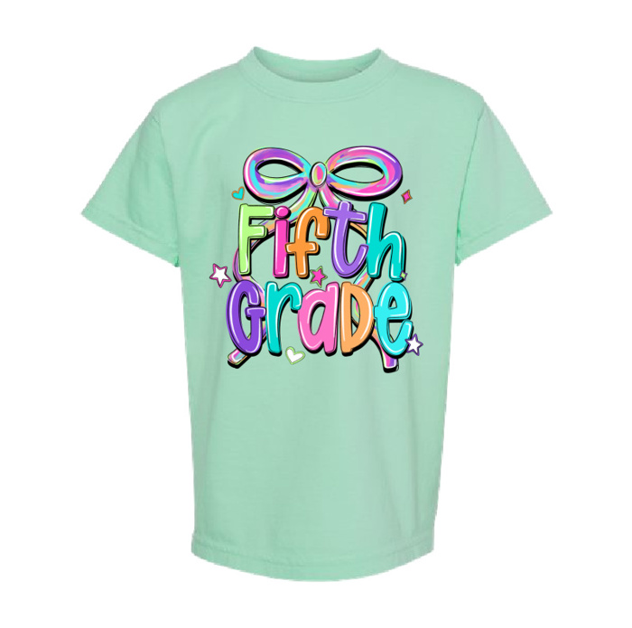 Back TO School Bow Grade Tee
