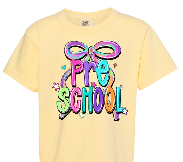 Back TO School Bow Grade Tee