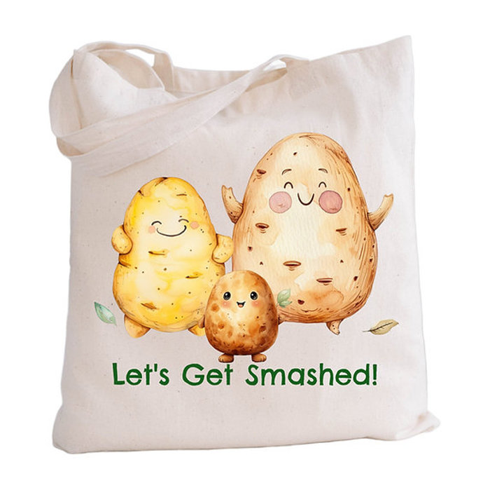 Fruit and Veggie Tote Humor Farmers Market Bag | 10 Designs
