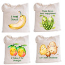  Fruit and Veggie Tote Humor Farmers Market Bag | 10 Designs
