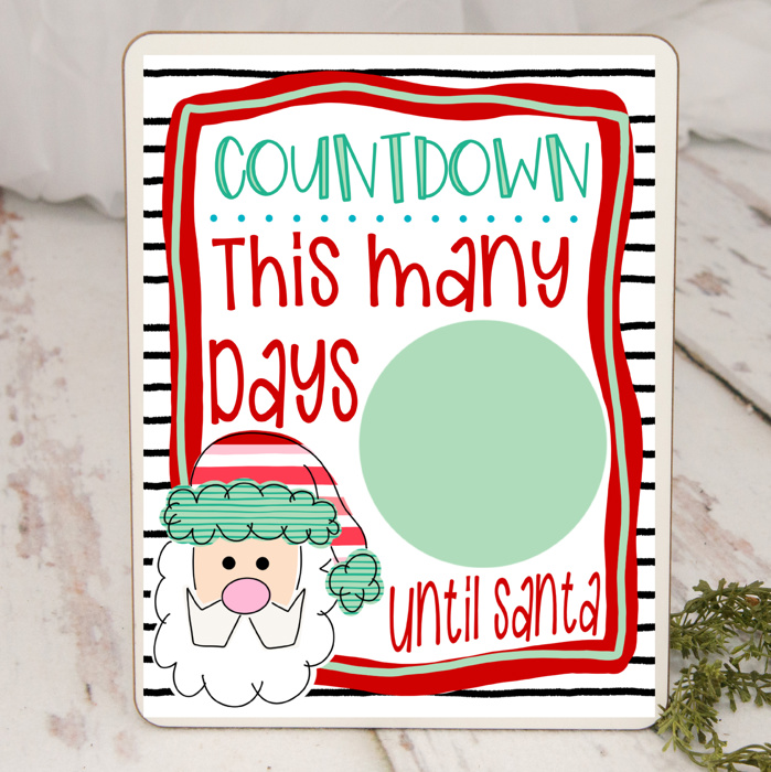 Christmas Countdown Advent Dry Erase Board | 5 Options