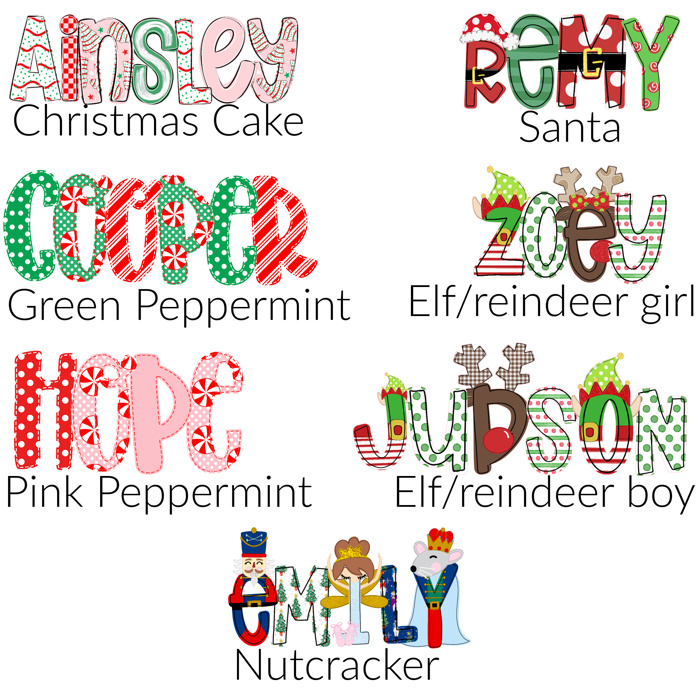 Holiday Name Baby Bib Personalized Christmas