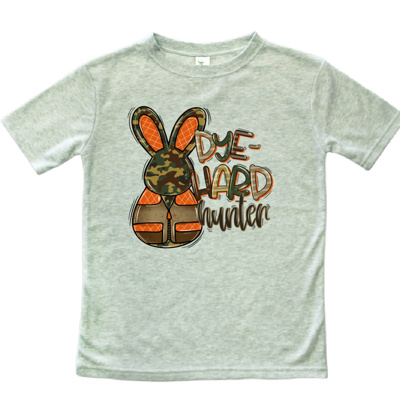 Camo Bunny Egg Hunter Easter Tee |Sizes 2T-12