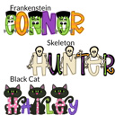  Halloween Monster Mash Name Bubble | 11 Alphas 