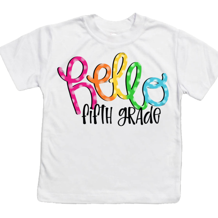 HELLO Grade Tee Back to School