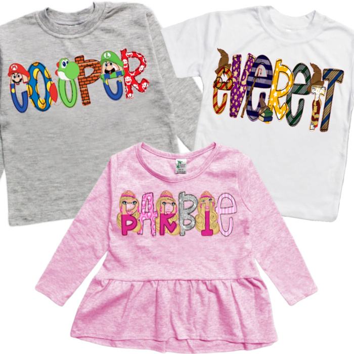 Personalized Vacation Character Kids Tee | 27 Characters
