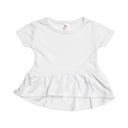 12M White-Ruffle-Short Sleeve Personalized Vacation Character Baby Tee or Bubble | 27 Characters