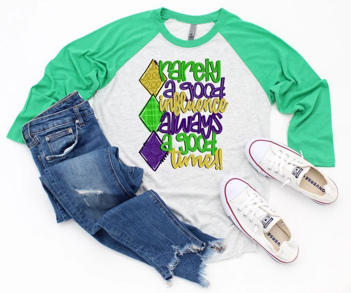 MARDI GRAS Raglan Tee | Toddler and Kids | 13 Designs