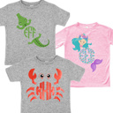  Summer Themed Monogram Tees Personalized | 8 Patterns| 2T-10Y