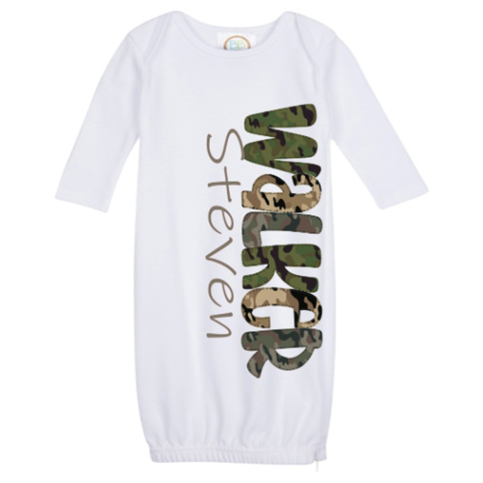 Personalized Alphabet Soup Baby Gown