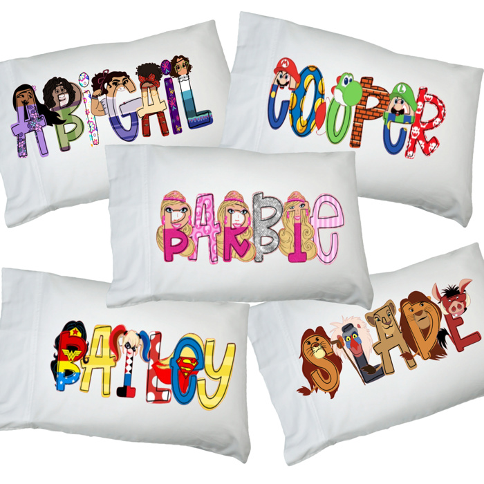 Personalized Vacation Character Pillowcase | 27 Characters