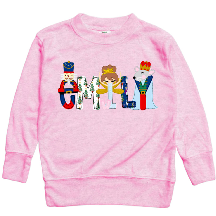 Holiday Name Tee Personalized Christmas | Sizes 2T-10Y | 8 Alphas
