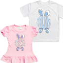  Easter Monogram Bunny Personalized Tee | Sizes 2T-10
