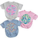  Preppy Monogram Baby Bubble Personalized