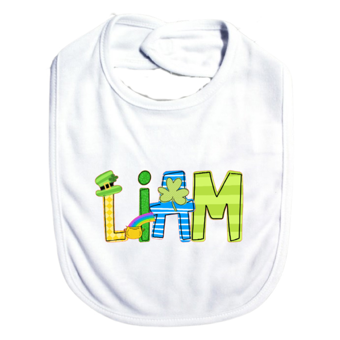 St. Patricks Day Name Bib Personalized