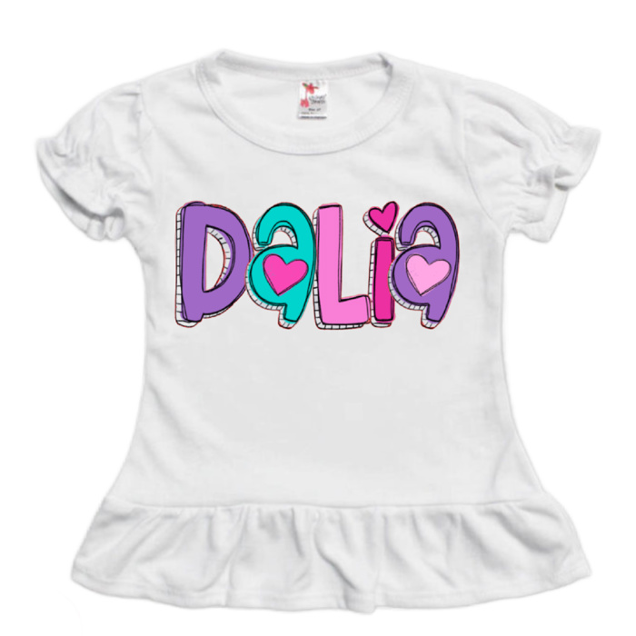 Valentine Name Tee Personalized  Sizes 2T-10Y | 7 Alphas