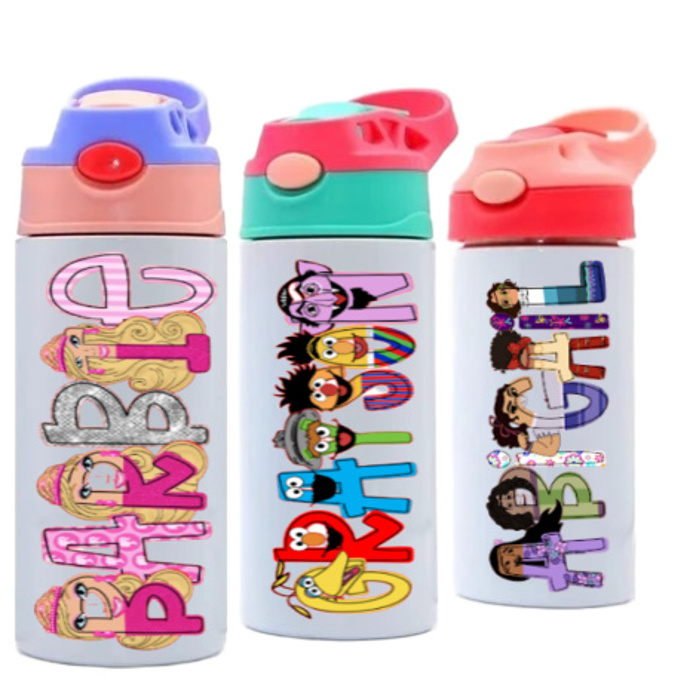 Personalized Vacation Character Water Bottle | 27 Characters