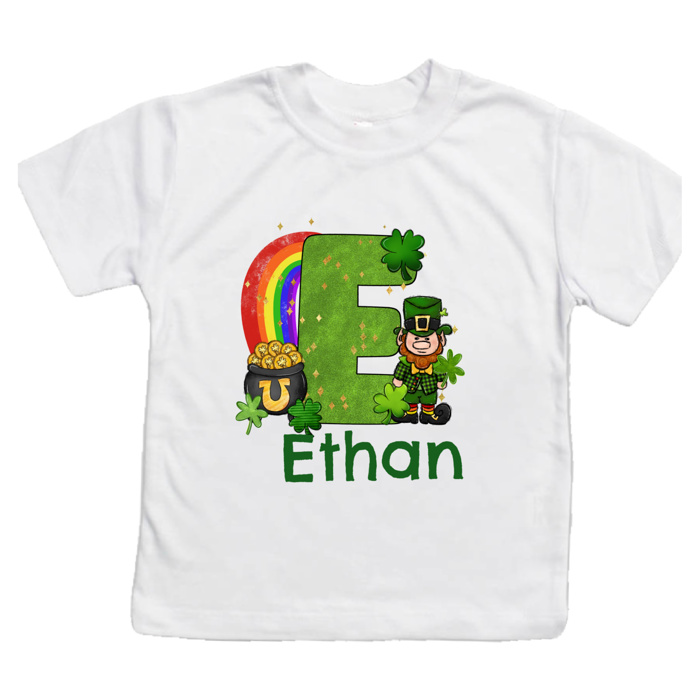 St. Patricks Day Name Tees Personalized | Sizes 2T-10Y